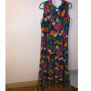 Vintage 1970s handmade floral dress